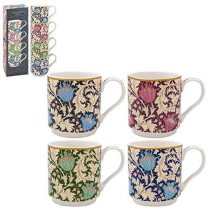 William Morris Anemone Stacking Mugs Set of 4