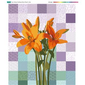 Lily Free Motion Quilting Fabric Panel (70 x 45cm)