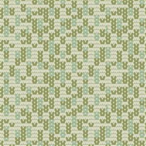Poppie Cotton Snuggle Up Buttercup Warm & Cozy on Green Fabric 0.5m Sewing Street exclusive