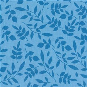 Foliage Blue Extra Wide Backing Fabric 0.5m (274cm)