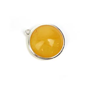 Baltic Butterscotch Amber Sterling Silver Pendant Approx 23x21mm
