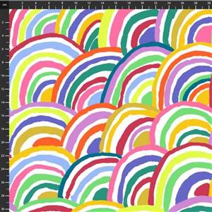 Kaffe Fassett Collective Rainbows White Fabric 0.5m