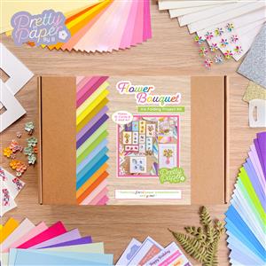 Flower Bouquet Project Kit | Iris Folding Craft Kit | 10 Greeting Cards and 2 Art Projects