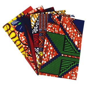 Dovetailed African Wax Fabric 6 x Fat Quarter Bundle - Red