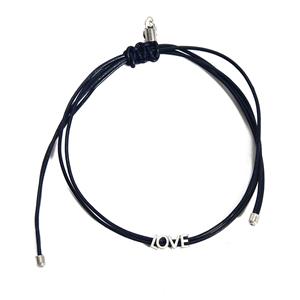 925 Sterling Silver & Leather Cord Bracelet Makes (LOVE)