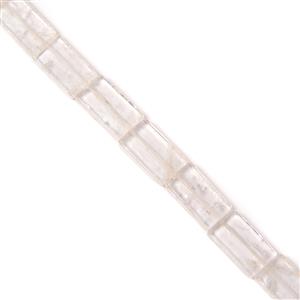 220cts Clear Quartz Bricks, Approx 12x20mm, 38cm Strand