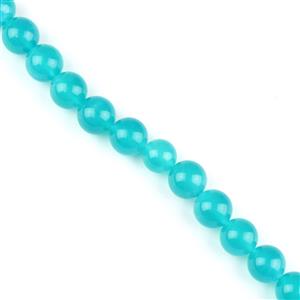 80cts Peru Icy Amazonite Plain Rounds Approx 12mm, 19cm Strand