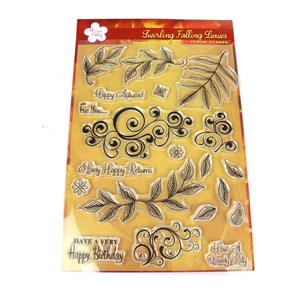 Swirling Falling Leaves Clear Stamp Set