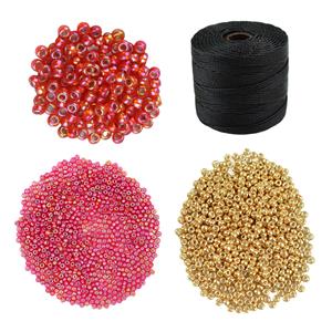 Kumihimo, Red, Orange & Gold Seed Bead Project With Downloadable Instructions By Rachel Smith