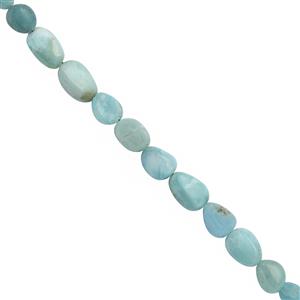 30cts Larimar Smooth Nuggets Approx 4 to 9X6mm 20cm Strands 