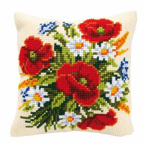 Flowers Needlepoint Cushion Kit