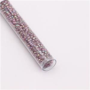 Miyuki Transparent Dark Smokey Amethyst AB Seed Beads 8/0 (22GM/TB)