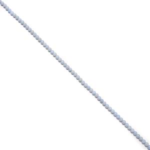 100cts Blue Angelite Plain Rounds, Approx 6mm, 38cm Strand