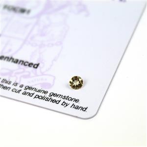 0.15cts Imperial Topaz 4x4mm Round  (N)