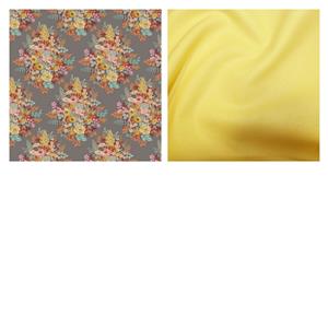 Under £10! Tilda Chic Escape Whimsyflower Grey & Buttercup Fabric Bundle (1m)