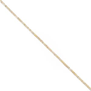 35cts Golden Rutile Quartz Plain Rounds, Approx 4mm, 38cm Strand