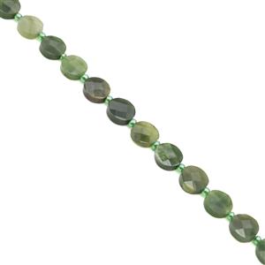 78cts Lake Baikal Nephrite Jade Faceted Coin Approx 10mm, 20cm Loose Strands