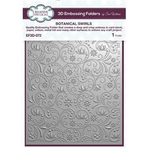 Creative Expressions Botanical Swirls 5 in x 7 in 3D Embossing Folder