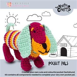 Knitty Critters Pocket Pals Fig Sausage Dog Kit
