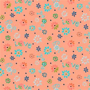 Enchanted Garden Ditsy Flowers Blush Fabric 0.5m