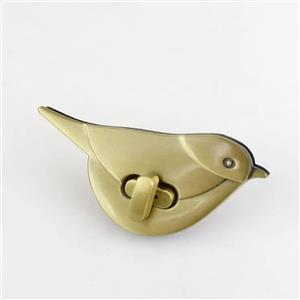 Bronze Bird Bag Lock Clasp (7cm x 3cm)
