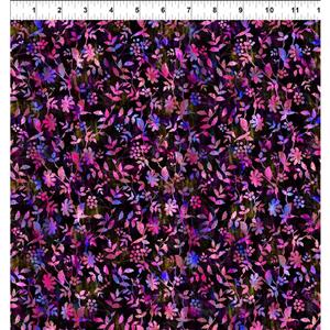 Jason Yenter Halcyon II Collection Tossed Flowers Pink Fabric 0.5m