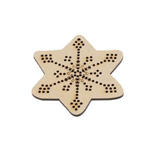 Gingerbread Cookies snowflake with 40cm of 3mm red satin ribbon