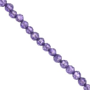 8cts Amethyst faceted Round, Approx 2 to 3mm, 30cm Strand 