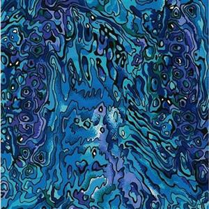 Crazy Paua Blue Extra Wide Backing Fabric 0.5m (274cm Width)