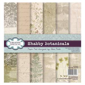 NEW Creative Expressions Shabby Botanicals 8 in x 8 in Paper Pad