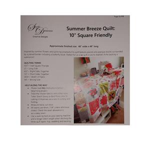 Suzie Duncan's Summer Breeze 10 Inch Charm Pack Quilt Instructions