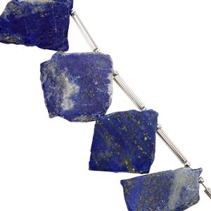44cts Lapis Lazuli Plain Flat Fancy Shapes Approx 14x11.6mm to 27x18mm 11cm Strand