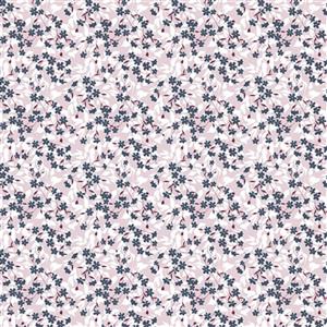 Keera Job Whimsical Romance Mini Flowers Pink Fabric 0.5m