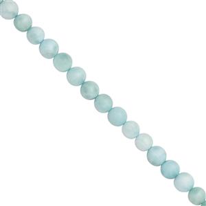 22cts Larimar Smooth Round Approx 5mm, 15cm Strand 