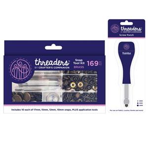 Threaders Screw Punch & Brass Snap Tool Kit 170PC Collection - Special Price