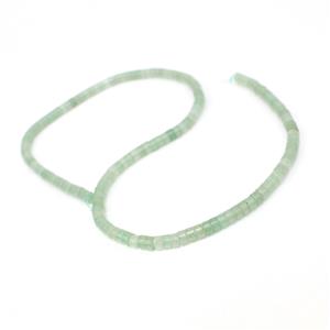 50cts Green Aventurine Heshi Beads Approx 2x4mm, 38cm Strand