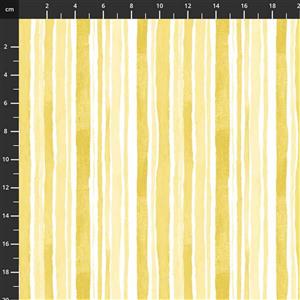 Henry Glass Misty Morning Yellow Stripes Fabric 0.5m