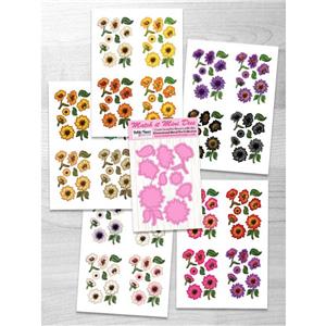 DM - Match It Mini Sunflower Die Set with Match It sheets and Forever Code