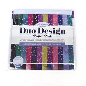 Duo Design Paper Pad - Hidden Galaxies & Starry Nights - 8x8