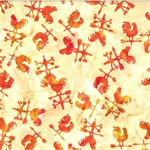 All Things Spice Weather Vane Sunny Bali Batik Fabric 0.5m
