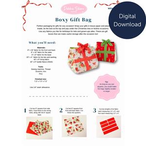 Debbie Shore's Boxy Gift Bag Instructions - Digital Download