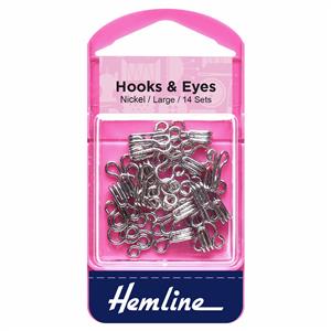 Nickel Hooks and Eyes - Size 3
