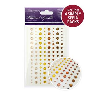 Diamond Sparkles Gemstones - Sepia Selection, Contains 480 gemstones 