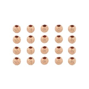 Rose Gold 925 Sterling Silver Stardust Spacer Beads, 2mm, 20pcs