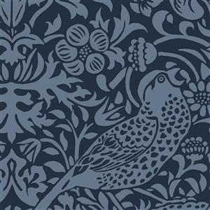William Morris Strawberry Thief Navy Extra Wide Backing Fabric 0.5m (274cm Width)