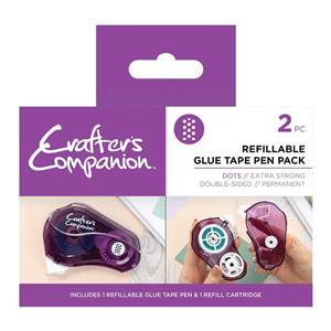 Crafter's Companion Glue Tape Pen & Refill Pack - Dots (2 Pack)