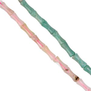  African Amazonite & Sakura Agate Bamboo With Downloadable Instructions By Yvonne Froehlich