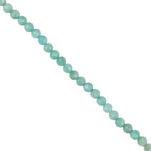 210cts Amazonite Faceted Rounds Approx 6mm 1 metre Strand
