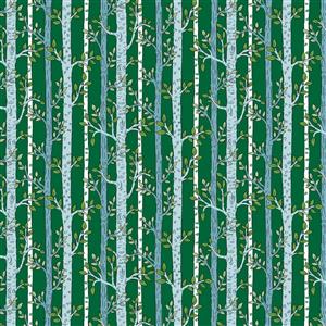 Liberty Woodland Walk Into the Woods Green Fabric 0.5m