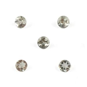 1cts Oregon Sunstone 4x4mm Round Pack of 5 (N)
